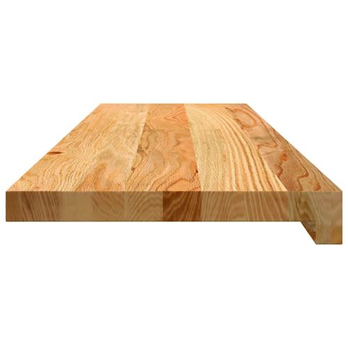 Стълбищни стъпала, 4 бр, светлокафяви, 90x25x2 см, дъб масив