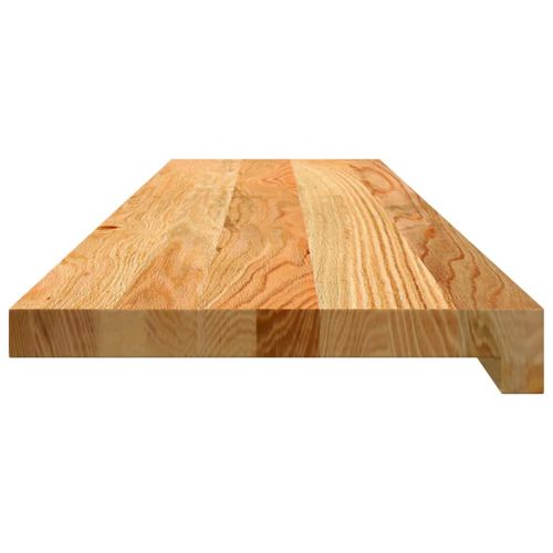 Стълбищни стъпала, 8 бр, светлокафяви, 100x30x2 см, дъб масив