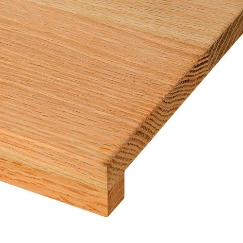 Стълбищни стъпала, 4 бр, светлокафяви, 100x30x2 см, дъб масив