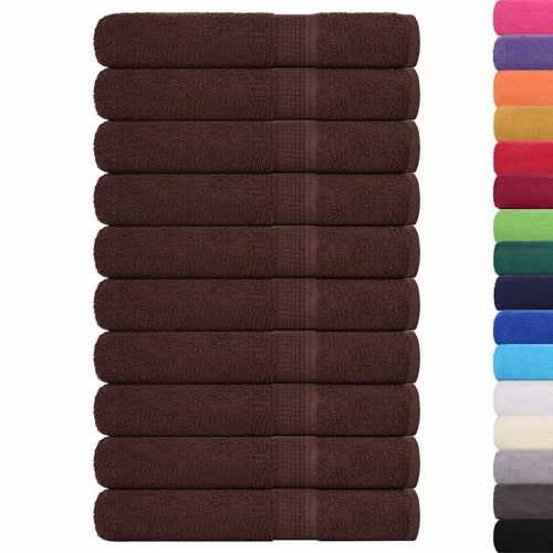 Кърпи за сауна FROGN 10 бр. Кафяви 80x200 см 360 г/м²