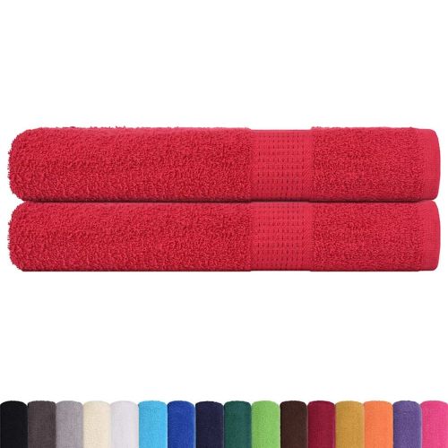 Кърпи за сауна FROGN 2 бр. Червени 80x200 см 360 г/м²
