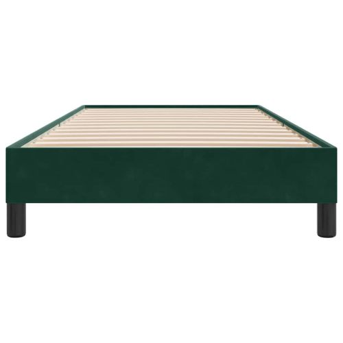 Box Spring Легло без матрак Тъмнозелено 100x210 cm Кадифе