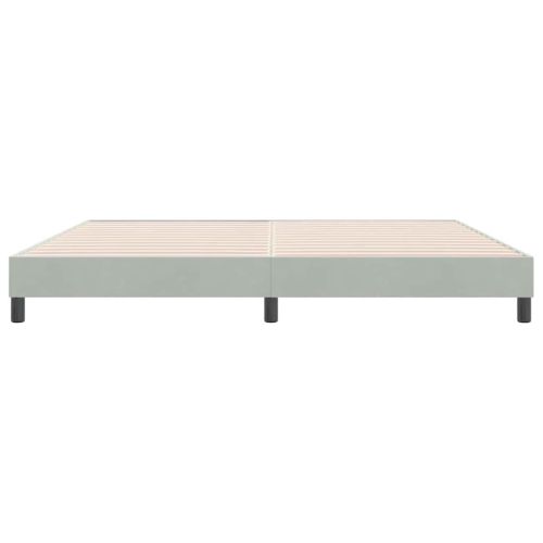 Box Spring легло без матрак Светло сиво 180x210 cm кадифе