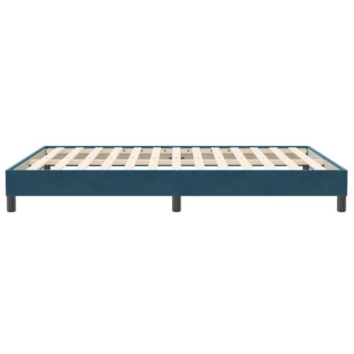 Box Spring Легло без матрак Тъмно синьо 160x210 cm Кадифе