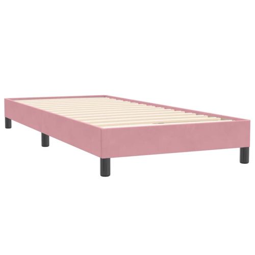 Box Spring легло без матрак розово 80x220 cm кадифе