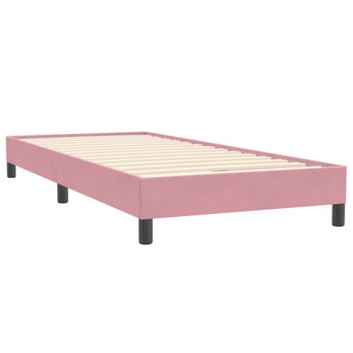 Box Spring легло без матрак розово 80x220 cm кадифе