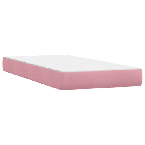 Box Spring легло с матраци Розово 180x210 cm Кадифе