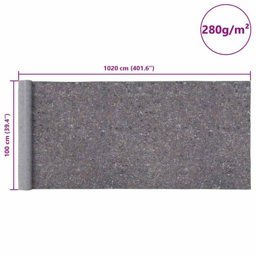 Неплъзгаща се поларна материя за художници 10 м 280g/m² Сива