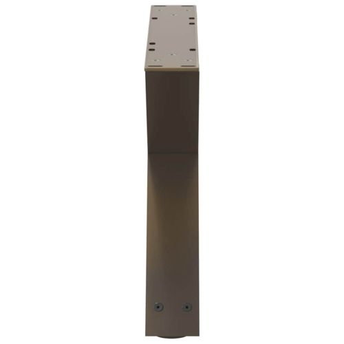 Крака за масичка за кафе, 2 бр., естествена стомана, 50 x (30-31,3) см, стомана