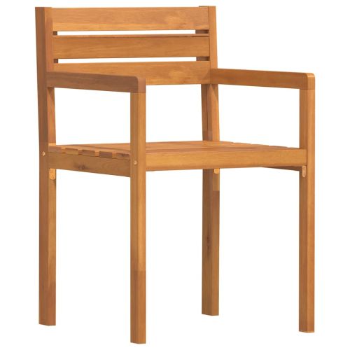 Градински столове, 4 бр., 50x53x80 см, масивна акация