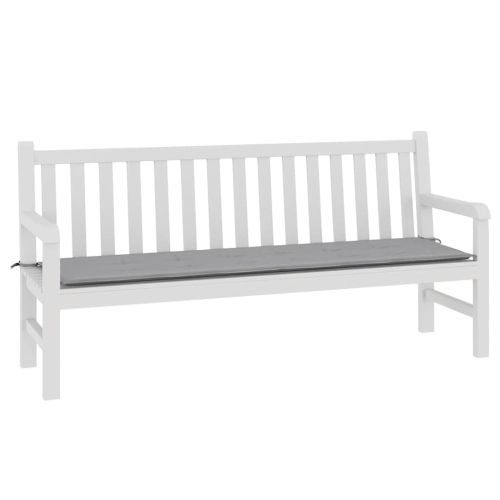 Възглавница за градинска пейка сива 180x50x3 см оксфорд плат
