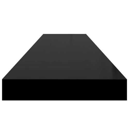 Окачени стенни рафтове, 4 бр, черни, 120x23,5x3,8 см, МДФ