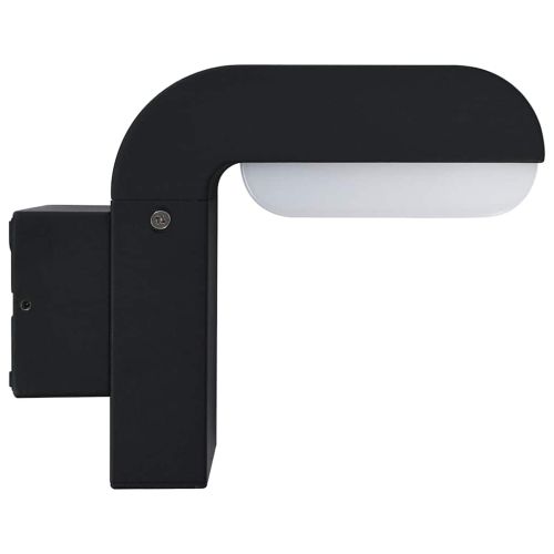 Външна LED стенна лампа 9 W, черна, овална