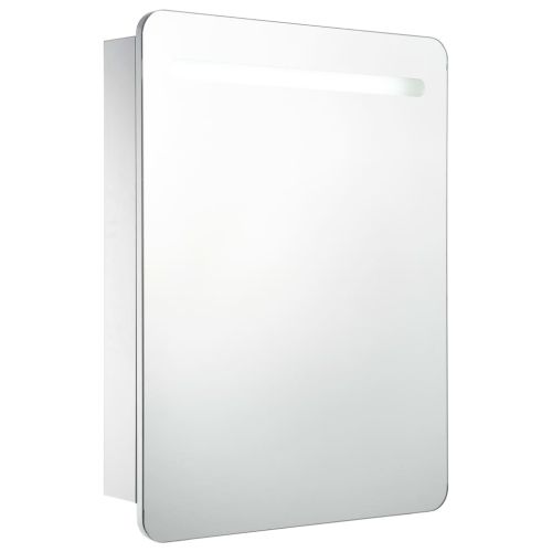 LED шкаф с огледало за баня, 60x11x80 см