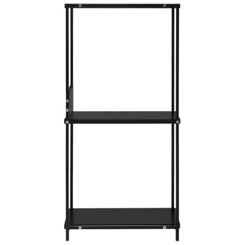 Малка етажерка за книги черна 33,5x39,6x79,7 см инженерно дърво