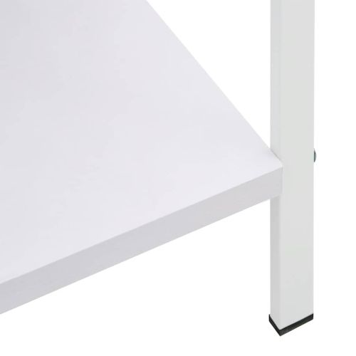 Библиотека с 4 рафта, бяла, 60x27,6x124,5 см, инженерно дърво