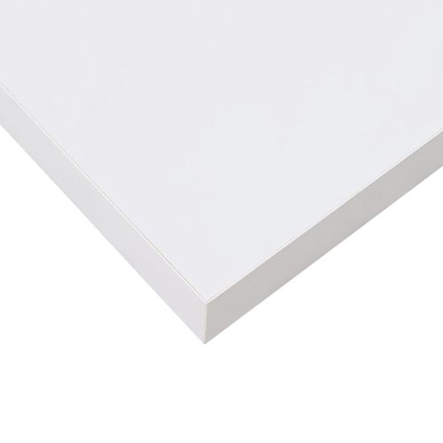Окачени стенни рафтове, 2 бр, бял гланц, 80x23,5x3,8 см, МДФ