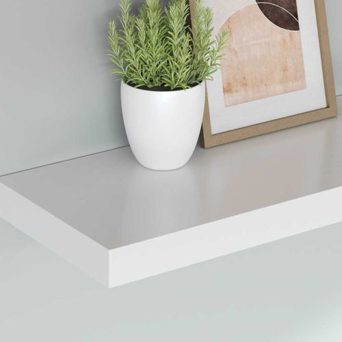 Окачени стенни рафтове, 4 бр, бели, 80x23,5x3,8 см, МДФ