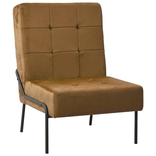 Стол за релаксация, 65x79x87 см, кафяв, кадифе