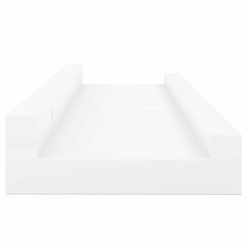 Стенни рафтове, 4 бр, бели, 60x9x3 см
