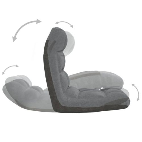 Сгъваем подов стол, светлосив, текстил