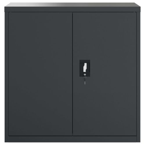 Шкаф за папки антрацит 90x40x90 см стомана