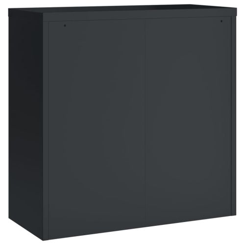 Шкаф за папки антрацит 90x40x90 см стомана