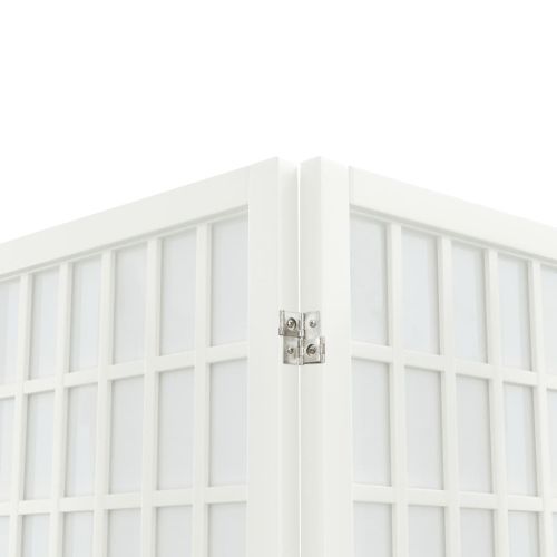 Параван за стая, 6 панела, в японски стил, 240x170 cм, бял