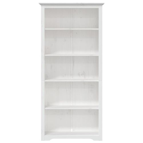 Етажерка за книги BODO бяла 82x40x173 см бор масив 5 нива