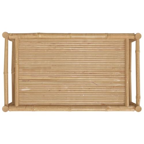 Градинска кафе маса 100x55x33 см бамбук