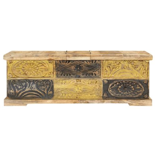 Маса за кафе, 100x50x35 см, мангово дърво масив