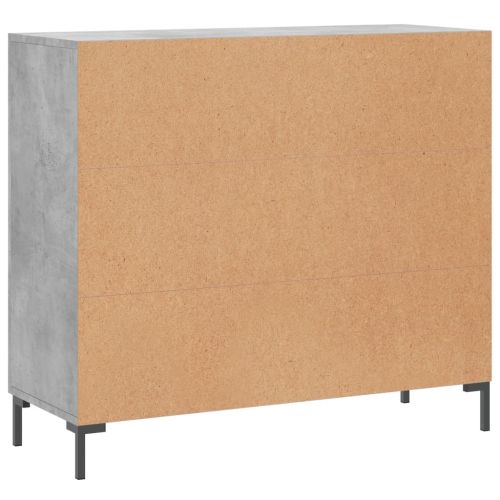 Сайдборд, бетонно сив, 90x34x80 см, инженерно дърво