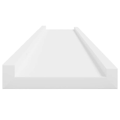 Стенни рафтове, 4 бр, бели, 100x9x3 см