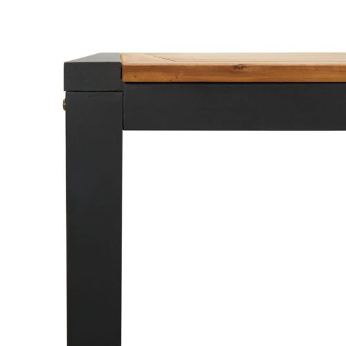 Градинска маса с U-образни крака 200x90x75 см масивна акация