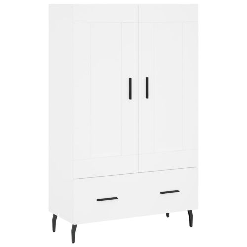 Висок шкаф, бял, 69,5x31x115 см, инженерно дърво