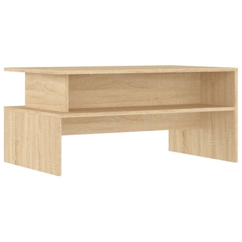 Кафе маса, дъб сонома, 90x55x42,5 см, инженерно дърво