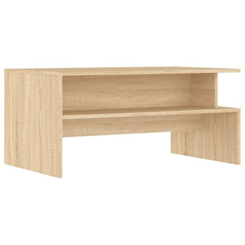 Кафе маса, дъб сонома, 90x55x42,5 см, инженерно дърво