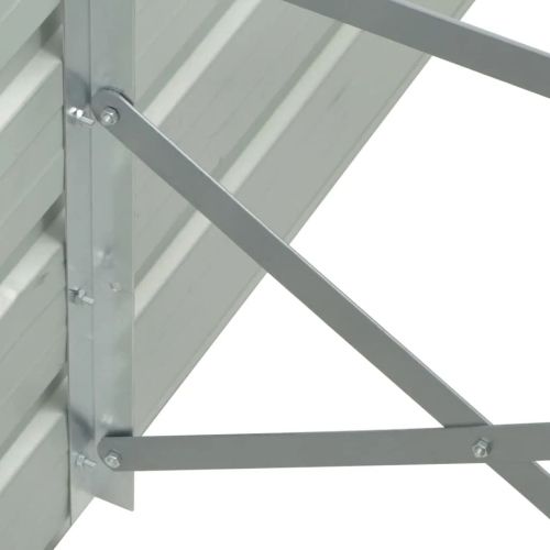 Градинска висока леха поцинкована стомана 400x80x45 см зелена