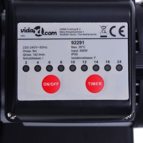 Пясъчна филтърна помпа с таймер, 450 W, 25 л