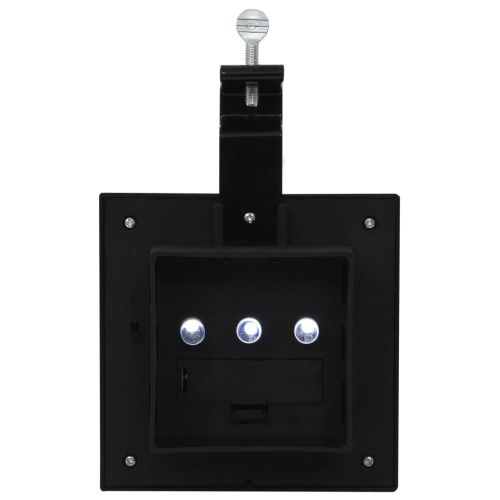 Градински соларни лампи, 6 бр, LED, квадратни, 12 см, черни