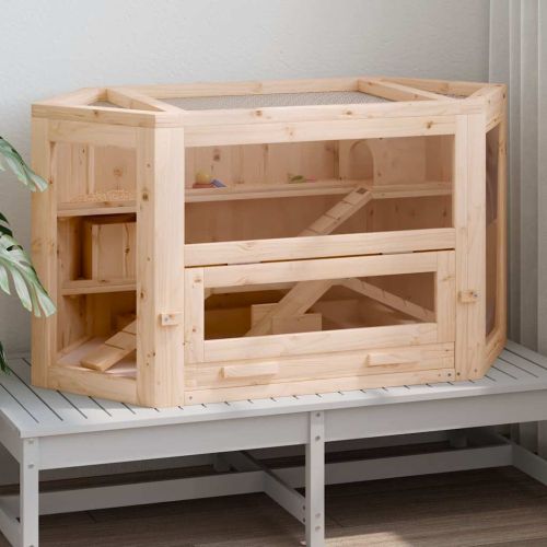 Клетка за хамстери 80x40x43 см масивна ела