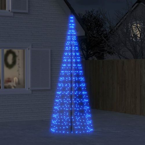 LED коледна елха 550 LED синьо 300 см
