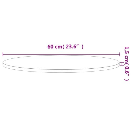 Плот за маса Ø60x1,5 см кръгъл масивен бук
