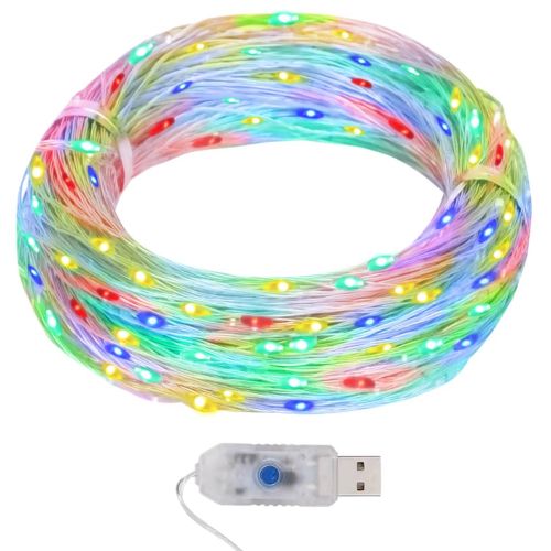 LED микро стринг лампички 40 м 400 LED разноцветни 8 функции
