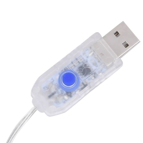 Коледни лампички за елха 320 LED сини 375 см