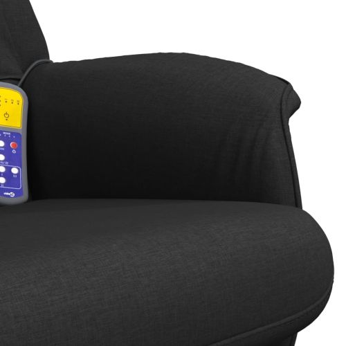 Масажен наклоняем стол с табуретка, черен, текстил