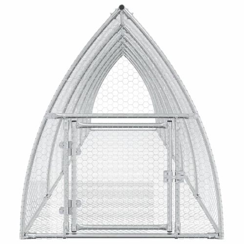 Клетка за зайци сребриста 105x600x120 см поцинкована стомана