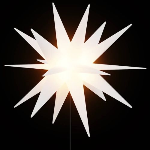 Коледни лампи с шипове, 3 бр, LED, сгъваеми,бяла, 35 см