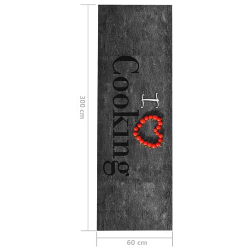 Кухненско килимче, перимо, надпис "Cooking", 60x300 см