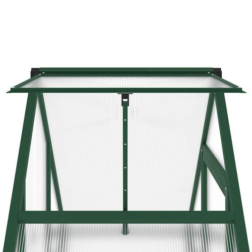Оранжерия с основа рамка зелен 169x58x202 см алуминий